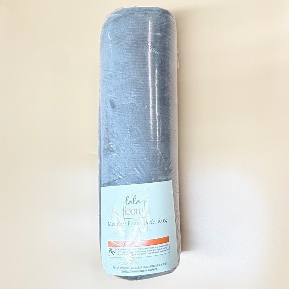 Lala Loom Memory Foam Bath Rug Slate 24x17 Plush Velvet Hotel Luxury CKR0923 NEW